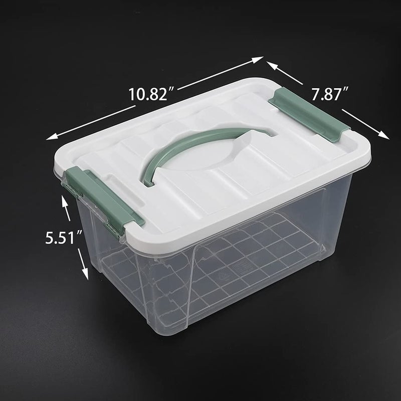 Kiddream 6-pack Clear Plastic Storage Bins with Lids, Latching Storage Box Container - Image 2